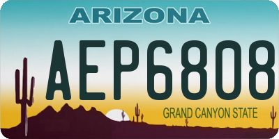 AZ license plate AEP6808