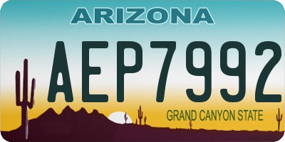 AZ license plate AEP7992