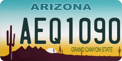 AZ license plate AEQ1090