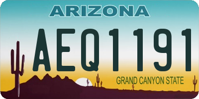 AZ license plate AEQ1191