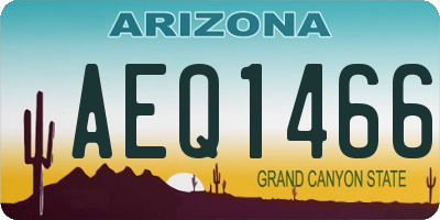 AZ license plate AEQ1466