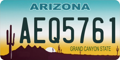 AZ license plate AEQ5761