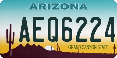 AZ license plate AEQ6224