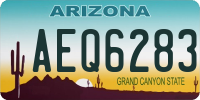AZ license plate AEQ6283