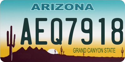AZ license plate AEQ7918