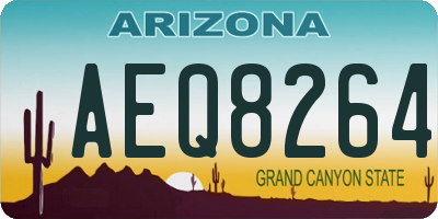 AZ license plate AEQ8264