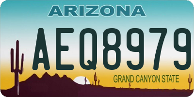 AZ license plate AEQ8979
