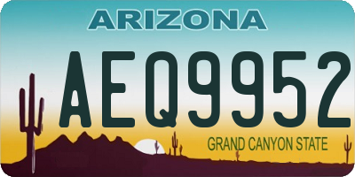 AZ license plate AEQ9952