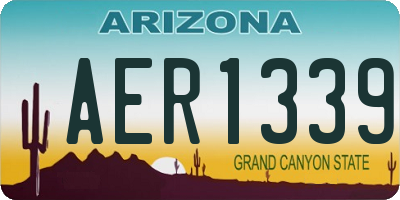 AZ license plate AER1339