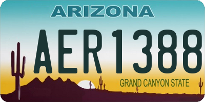 AZ license plate AER1388