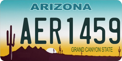 AZ license plate AER1459