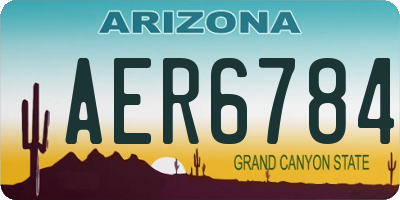 AZ license plate AER6784