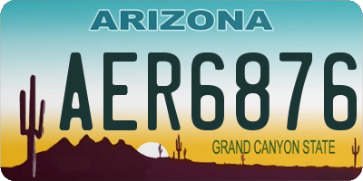 AZ license plate AER6876