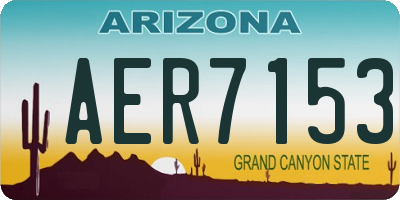AZ license plate AER7153