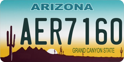 AZ license plate AER7160