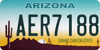 AZ license plate AER7188