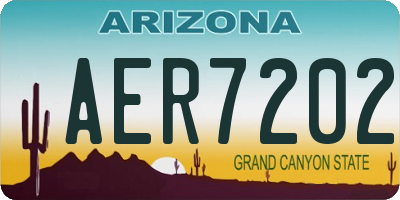 AZ license plate AER7202