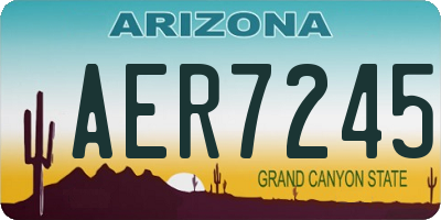 AZ license plate AER7245