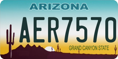 AZ license plate AER7570