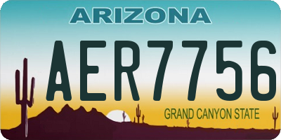 AZ license plate AER7756