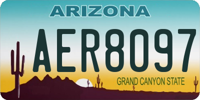 AZ license plate AER8097