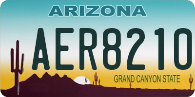 AZ license plate AER8210