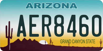 AZ license plate AER8460