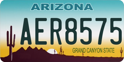 AZ license plate AER8575