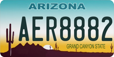 AZ license plate AER8882