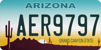 AZ license plate AER9797