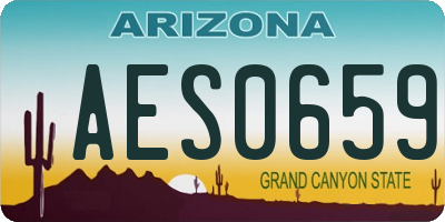 AZ license plate AES0659