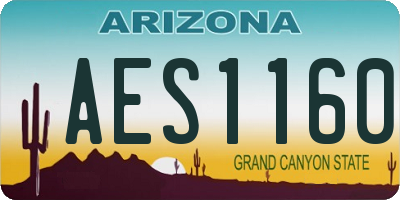 AZ license plate AES1160