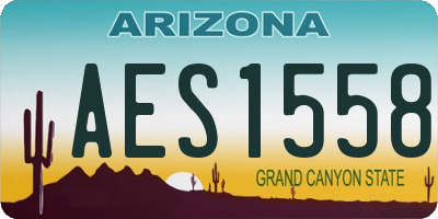 AZ license plate AES1558