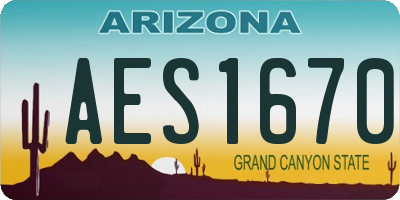 AZ license plate AES1670