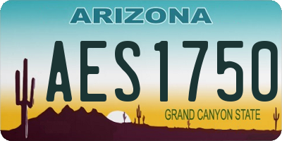 AZ license plate AES1750