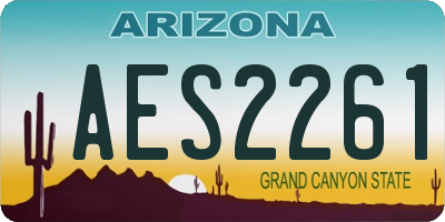 AZ license plate AES2261