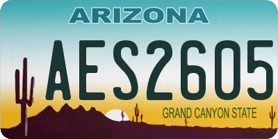 AZ license plate AES2605