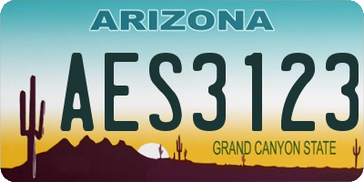 AZ license plate AES3123