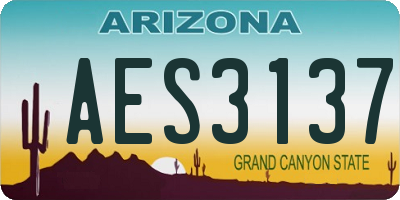 AZ license plate AES3137