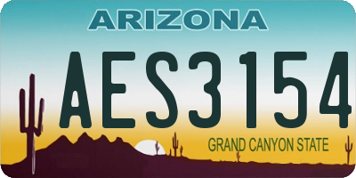 AZ license plate AES3154