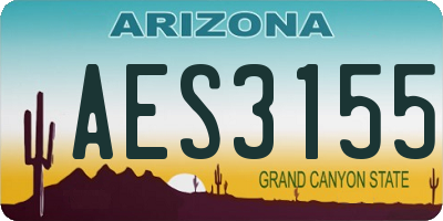 AZ license plate AES3155