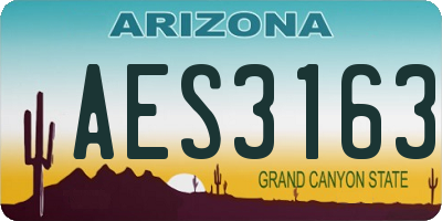 AZ license plate AES3163