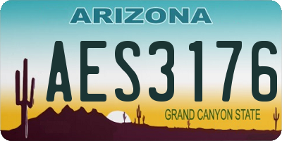 AZ license plate AES3176
