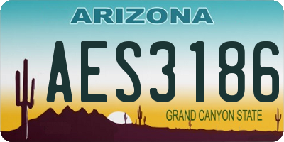 AZ license plate AES3186