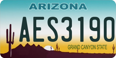 AZ license plate AES3190