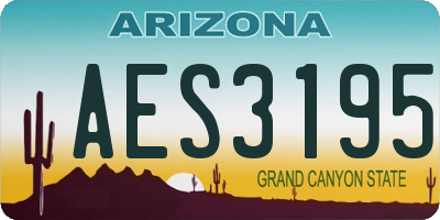 AZ license plate AES3195