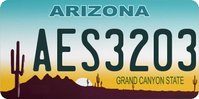 AZ license plate AES3203
