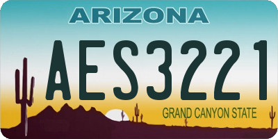 AZ license plate AES3221