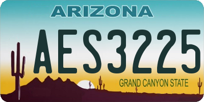 AZ license plate AES3225