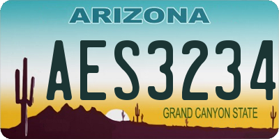AZ license plate AES3234